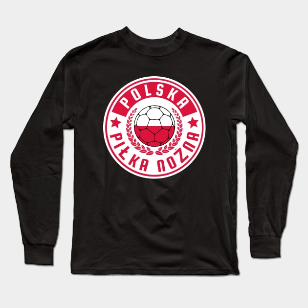 Polska Football Long Sleeve T-Shirt by footballomatic